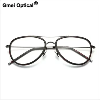 Gmei Optikai Retro Dekoráció Optikai Szemüveg Keretek Rövidlátás Fém Ötvözet Nők Férfiak Szemüveg Oculos De Grau Szemüveg A88011