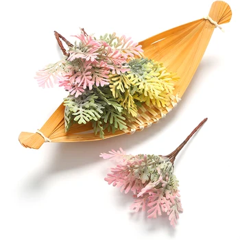 10db Mesterséges Virág mini Makk levél Csokor, Esküvői Dekoráció DIY Scrapbooking Díszes Koszorú Hamis Virágok
