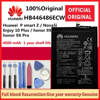 Eredeti 4000mAh HB446486ECW Mobiltelefon, Akkumulátor, Huawei P20 lite (2019) / P Okos Z STK-LX1 ANE-AL00 TL00 ANE-LX1 LX2 LX3