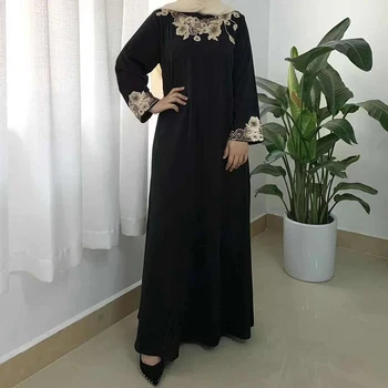 Vestido Longo Kaftán Marokkó Köntös Femme Hiver Szatén Abaya Dubai Törökország Iszlám Arab Muszlim Divat, Hosszú Ruha Abayas A Nők