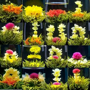 16 Db Virág Tea 2020 Különböző Virágot Kézzel Készített Virágzó Tea Kínai Virágzó Golyó Növényi Kézműves Virág Ajándék Csomagolás