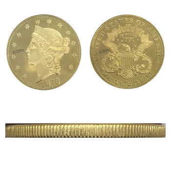1849 Egyesült Államok 20 Dollár, arany érme Réz Gyűjtők Másolás Érme