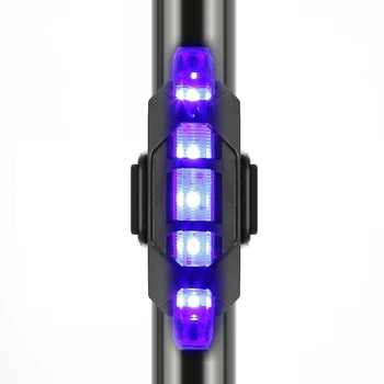 Hegyi Kerékpár hátsó Figyelmeztető Lámpa Hátsó Biztonsági Kerékpár Kiegészítők, Kerékpár Világítás Kültéri Kerékpározás 5 LED USB Újratölthető