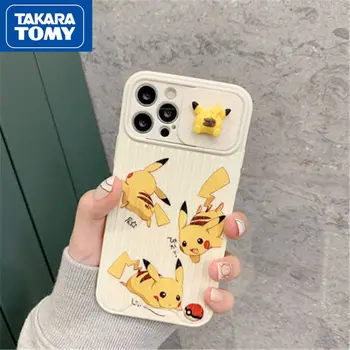TAKARA TOMY Pokemon Pikachu Rajzfilm Szilikon Telefon tok IPhone 7/8P/X/XR/XS/XSMAX/11/12Pro/12min Telefon Pár burkolata