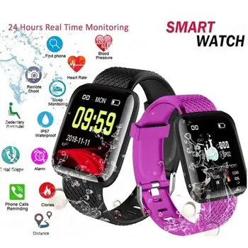 116Plus D13 Intelligens Karóra Férfi Női Fitness Tracker pulzusszám, Vérnyomás Monitor Vízálló Sport Smartwatch Az Android-IOS