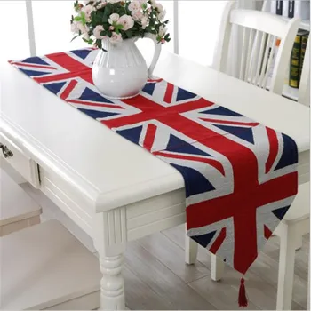 Az egyesült KIRÁLYSÁG zászló dekoráció asztali futó fonal festett egyesült királyság zászló terítő lemez szőnyeg