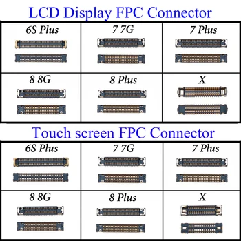 IPhone 6-OS plusz 7 7G 7Plus 8 8G 8Plus X LCD Digitalizáló/Touch Screen Display FPC csatlakozó Az Alaplapon Logikai kártya Port