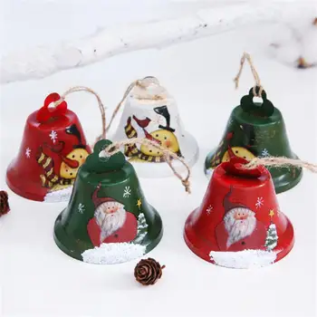 Karácsonyi Dekoráció Bell karácsonyfa Lóg Harangok Orr Díszek Haza Festett Kovácsoltvas Jingle Bells Fesztivál, Karácsonyi Kellékek