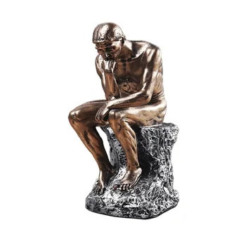Retro Gondolkodó Szobor Dísztárgy Kreatív Európa Emberek, Figurák Gyanta Home Office Tanulmány Szobor, Dekoráció Rodin Art Kézműves Ajándékok