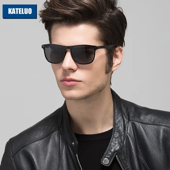 KATELUO 2020 Tér Tervező Férfi Napszemüveg Polarizált Lencse UV400 Vezető napszemüvegek Férfi Eyewears Tartozékok 8586