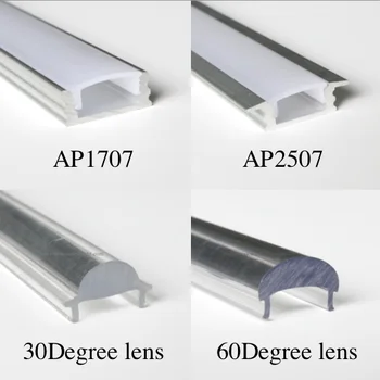 60m (30db), sok, 2m / darab, led-es alumínium profil AP1707 a 12mm wideness vagy az alatti led szalagok