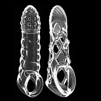 Kakas Pénisz Gyűrű, Hüvely Újrafelhasználható Óvszert A Pénisz Extender Ujja Késedelem Magömlés Pénisz Bővítés Intim Áruk Szexuális Játékszerek Férfiaknak