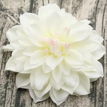 15CM Nagy Mesterséges Selyem Virág Fejdísz Dahlia Krizantém Virág Kézzel készített DIY, lakberendezés Fejét