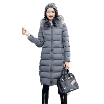 Női Kabát, Női Téli Női Kabát zubbonyok Nagy prémes Gallér Párnázott Meleg Nő Pamut Kabát Téli Pulcsik Nyomtatás Kabát J993