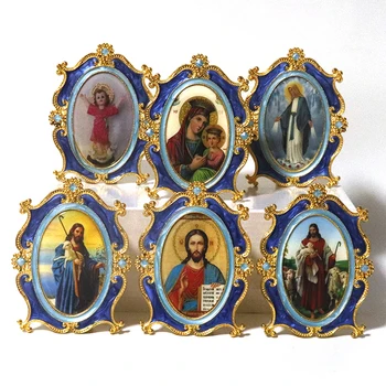 Virgen Maria Jézus Szent kártyák díszek szobrokat ikon Jézus krisztus Kereszt Imagenes religiosas catolicas otthoni dekoráció