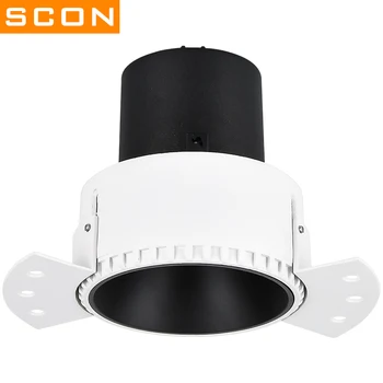 SCON Led Spot 5W 9W Beépített Mennyezeti Lámpa keret nélküli Beépíthető COB CRI Ra93 Hotel Reflektorfénybe Beltéri Fal LED Fény Mossa