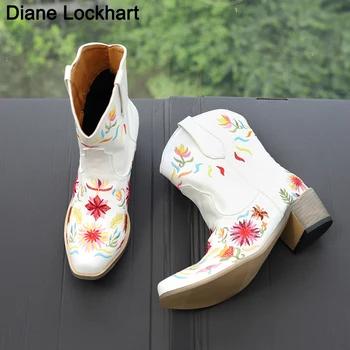Női Boka Western Csizma Római Rámutatott, Alkalmi Cipők Téli Nő Mesterséges Bőr Lovagló Rövid Boot Femal Retro Shoes