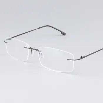 NYWOOH a Férfiaknak Könnyű, Keret nélküli Szemüveg Keret Memória Titán Szemüveg Látvány Receptet Optikai Szemüveg Keretek
