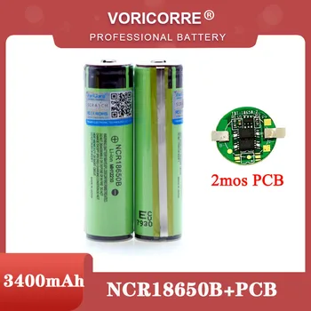 Új, Eredeti Védett 18650 NCR18650B Újratölthető akkumulátorral Li-ion 3,7 V A PCB 3400mAh Zseblámpa elem használata