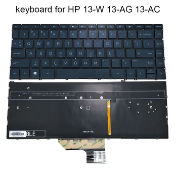 NEKÜNK Háttérvilágítású billentyűzet HP Spectre X360 13-W 13-ag 13-aE 13-AC MINKET qwerty Laptop billentyűzet kék pótalkatrészek HPM16N83