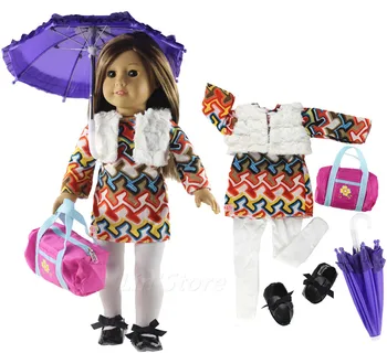 18 cm-es Baba Ruha Ruha Ruha+cipő+táska+esernyő+szemüveg Amerikai Dol Ruhát, Sok a Választás,baba kiegészítők