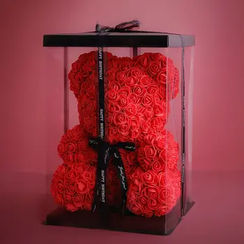 mackó rose medve mezőbe mesterséges rózsa hab rózsa virág, Valentin-Napi ajándékok anyák Napi virág
