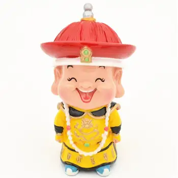 Császár agyag szobrocska, a kis porcelán, a Kínai népi iparművészeti, dísztárgyak