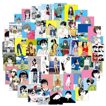 10/50PCS Japán Anime Vitalitás Retro Lányos Aranyos Matrica Nosztalgikus Illusztráció Kézi Számla Telefon Esetében a Tabletta Dekoráció