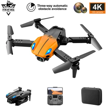 Pxvfws Mini Drón 4K HD Dual Kamera Drónok Automatikus Akadály Elkerülése Összecsukható Quadcopter FPV Magasság Tovább RC Dron Játék Fiú Ajándék
