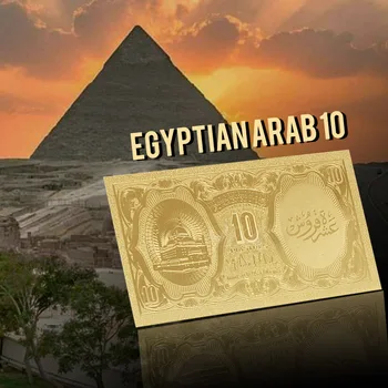 Arany Bankjegyek Egyiptom Bankjegy Egyiptom 10 Kiló Megemlékező Gyűjtők Bankjegyek Afrikai gyűjtési ajándék
