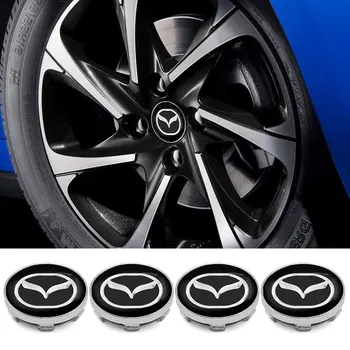 4DB Autós kiegészítők, Autó kerék fedezze módosítás center logó dekoráció Mazda 2 3 6 Atenza Axela Demio CX-3 2017 2018 2019