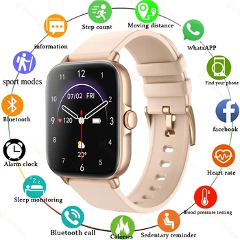 Bluetooth Hívás Intelligens Karóra Női 1.70 Hüvelykes TFT Képernyő IP67 Vízálló Karóra Férfi Smartwatch GTS 3 Android iOS Huawei Telefon