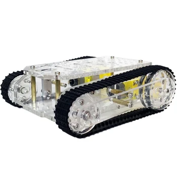 Intelligens Robot Tank Autó Futómű Készlet Átlátszó Lánctalpas Alvázra Nyomon Platform Arduino Tartály