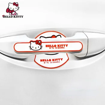Hello Kitty Ajtót Csukló Védő Anti-collision Anti-semmiből Anti-semmiből Rajzfilm Aranyos Autó Dekorációs Matrica