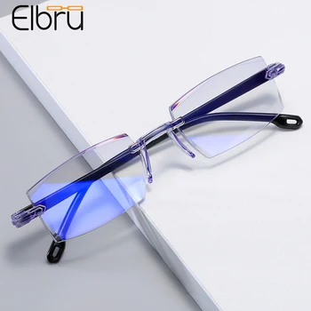 Elbru Classic Keret nélküli Rövidlátó, Szemüveges Üzleti Stílus Anti-kék Fény Szemüveget A Férfiak, a Nők, A Dioptria -1.0, hogy -4.0