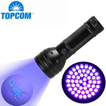 Topcom 395nm UV Lámpa 3W 51 LED UV Lámpa Fogás Skorpió Lámpa, UV fényű Lámpa Gyógyító Lámpa Hordozható UV Led Lámpa Használata AA Elem
