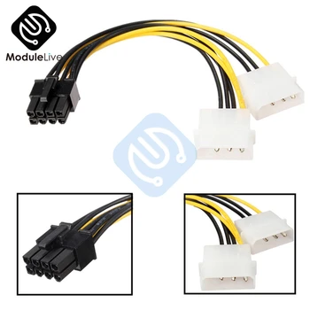 Kettős Molex LP4 4-Pin 8-Pin PCI-E Express Átalakító Adapter hálózati Kábel Vezeték összekötő Vonal Eszközök