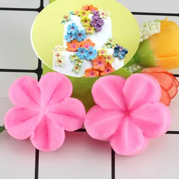 Virágzik A Cseresznye Virág Torta Penész Szilikon Mini Virág Fondant Formák Muffin Csokis Penész Cukor Kézműves Tészta Sütés Penész