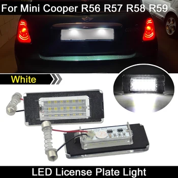 A MINI Cooper Gen2 R56 R57 R58 R59 Fehér LED Autó Hátsó Rendszámtábla Lámpa Rendszámtábla Lámpa