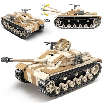 Katonai sorozat második világháború Németország Sturmgeschütz III Tank Modell katona DIY Modell építőkövei Játékok, Ajándékok