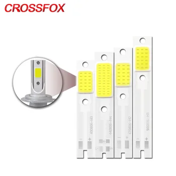 CROSSFOX C6 COB LED-Chipek Autó Fényszóró Izzó H1 H3 H4 H7 9005 9006 H11 fényforrás Hideg Fehér 6000K Lámpa Cserélje ki C6