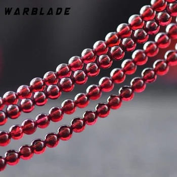WBL Magas Minőségű AAA Természetes Kő 3A Bor Vörös Gránát-Gyöngyök Kör Laza Gyöngyök 3mm - 7mm DIY Karkötő Nyaklánc Ékszer Készítés