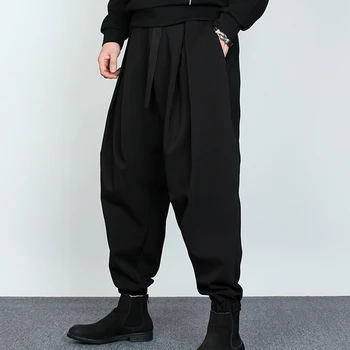 Divat Márka sötét trend Japán tanszék laza szabású, nagy méretű függőleges érzés, nadrág, férfi fodrász kötött méter Haru
