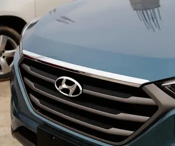 AX 2015 2016 2017 Hyundai Tucson ABS Chrome Első Motorháztető, Motorháztető Fedezze Trim Grill Öntvény Test Kit Előlap Keret Köret Stílus