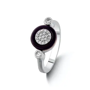 Kerek Modell Női Gyűrű Ezüst Fekete Kő, A Nők Gyűrű Tömör 925 Sterling Ezüst Multi Kő Nők Ékszer Esküvő Eljegyzési Gyűrű