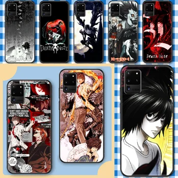 Death Note Anime L·Lawliet Telefon tok Samsung Galaxy Note 4 8 9 10 20 S8 S9 S10 S10E S20 Plusz UITRA Ultra fekete trend érdekesség