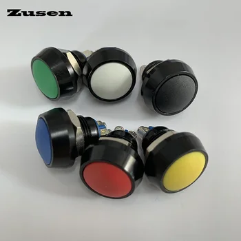 Zusen 12mm (ZS12B-10/CA) színek kalap fekete alumínium-1NO búra fejét pillanatnyi mikro kapcsoló Nyomógomb Kapcsoló