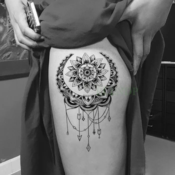 Vízálló Ideiglenes Tetoválás Matrica Lotus Dreamcatcher Hamis Tatto Flash Tetoválás Vissza láb Has Kar tatouage a Lány, Nők, Férfiak
