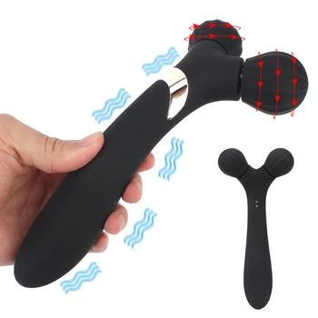 G-pontot Klitorisz Stimulátor Szexuális Játékszerek Nőknek Varázspálca Mell Test Masszírozó 9+9 Módok Forgó Vibrátor-USB Újratölthető
