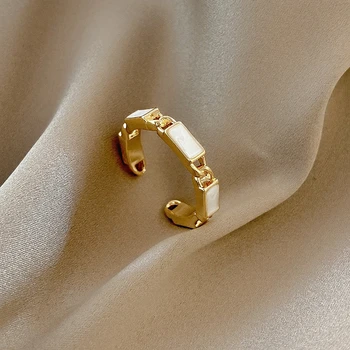 Elegáns Hölgy Geometriai mutatóujját Bájos Esküvői Gyűrű Eljegyzési Arany Nyitó Gyűrű Divat Női Ékszer Ajándék